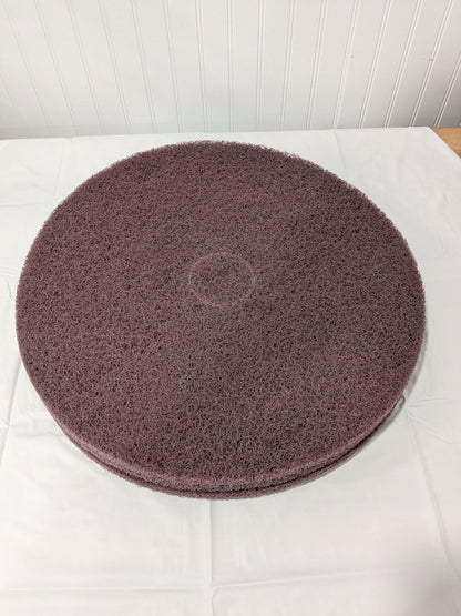 PRO-SOURCE 20" Floor Stripping Pad: Coarse Polyester, Maroon Qty 3 PS-430520
