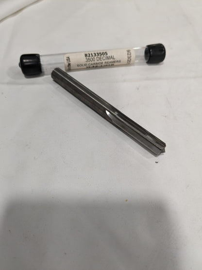 Chucking Reamer: 0.3500″ Dia, 3-1/2″ OAL, Straight-Cylindrical Shank 82133505