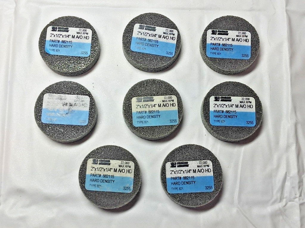 Standard Abrasives Unitized Wheels A/O 2"x1/2"x1/4"  QTY 8  882115