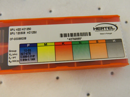 HERTEL SPU422 HC1250T qty 10 Carbide Turning Inserts 42799866