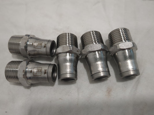 parker 5pc Push-to-Connect Tube Connector, 3/8" OD 3805 60 18