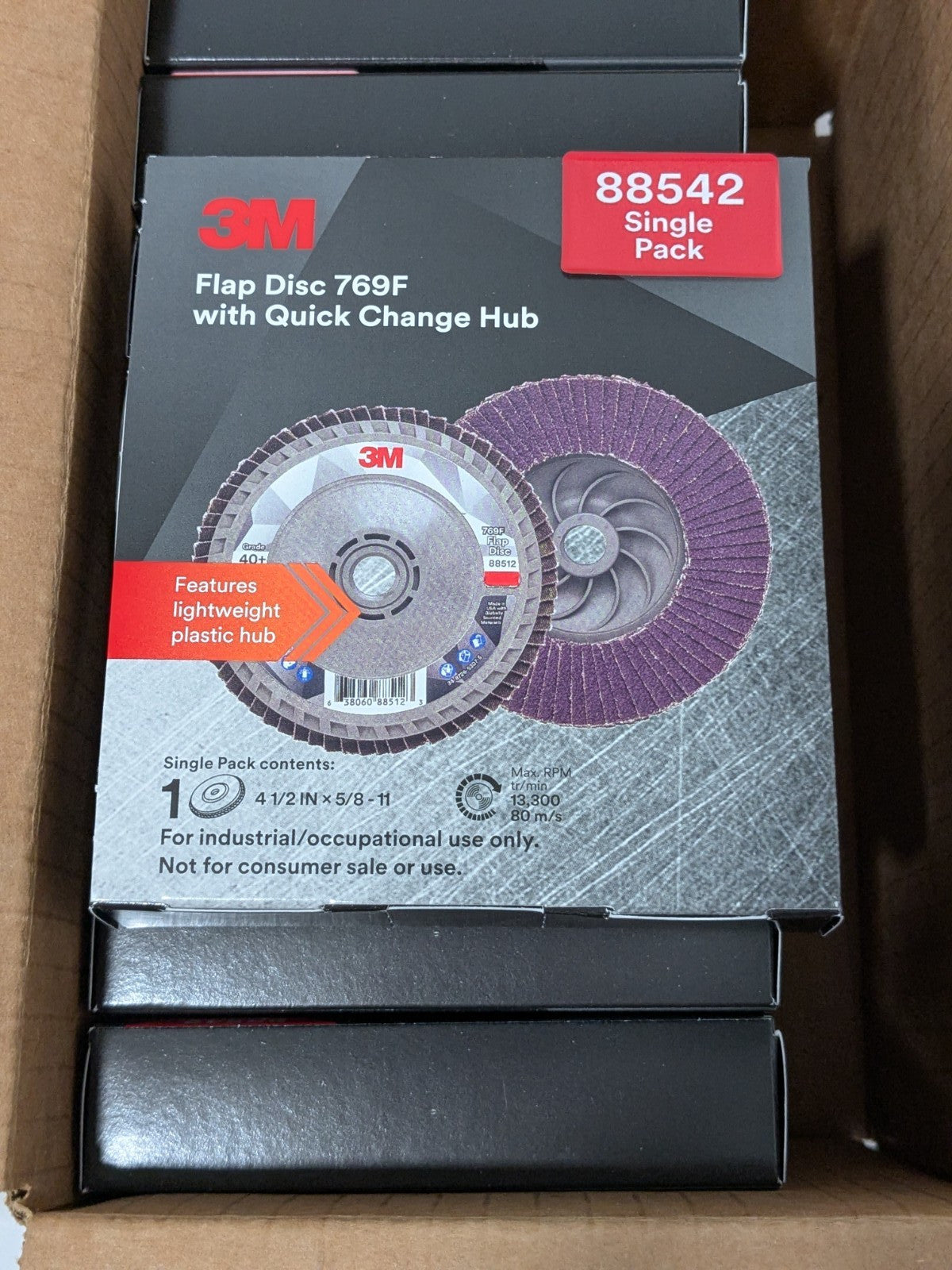 3M Flap Disc: 4-1/2" Dia, Ceramic Alumina, Type 27 Qty 10 7100244691