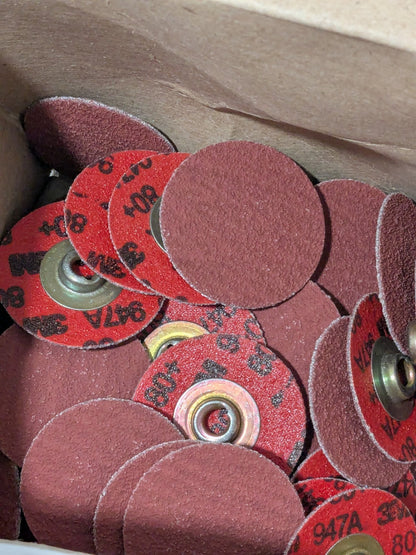 3M Quick-Change Disc: Roloc TSM, 1-1/2" Dia, 80 Grit Qty 50 7100076928