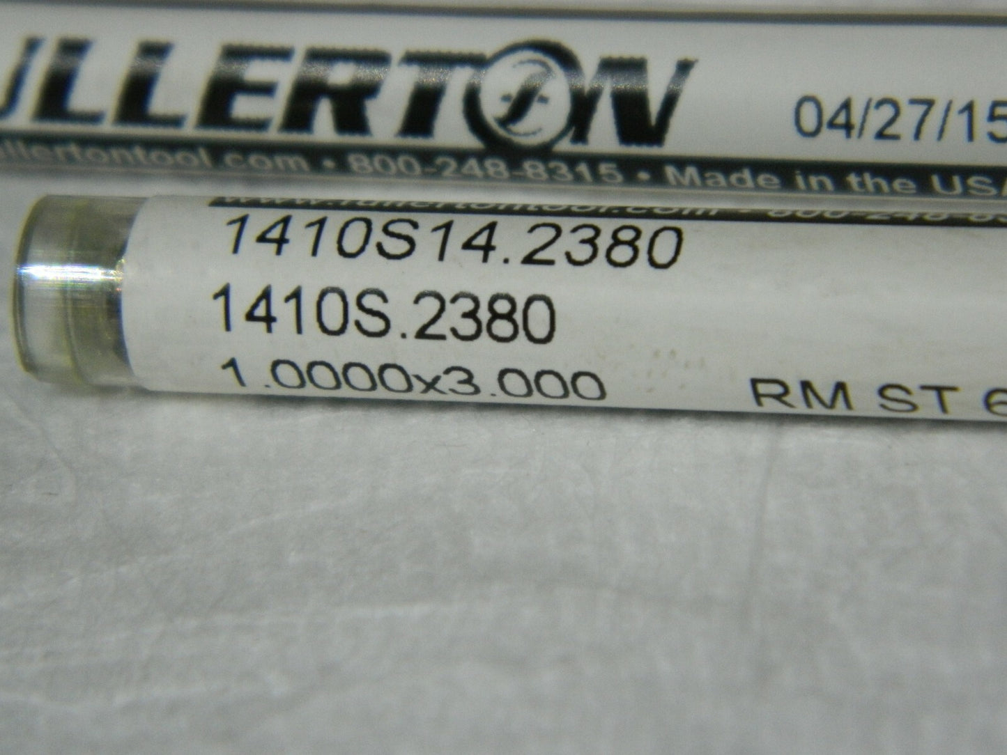Fullerton Carb Spiral Chucking Reamer .2380 Dia Straight Shank 6FL Qty 2 1410S14