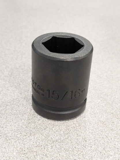 Proto Impact Socket: 3/4" Drive, 15/16" Socket, Hex Drive J07515