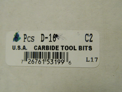 Interstate 1 x 1" Shank, Pointed Nose Single Point Tool Bit  QTY 2 02626646
