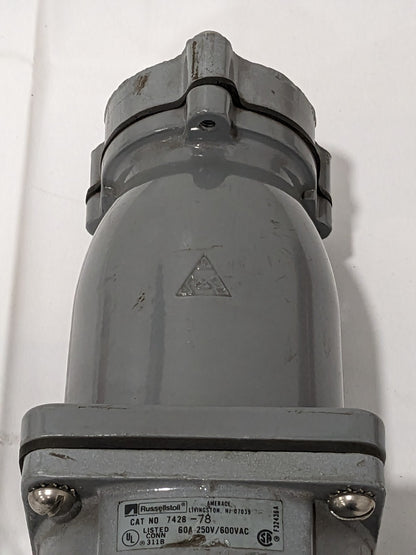 Russellstoll Pin and Sleeve Connector 7428-78 USED