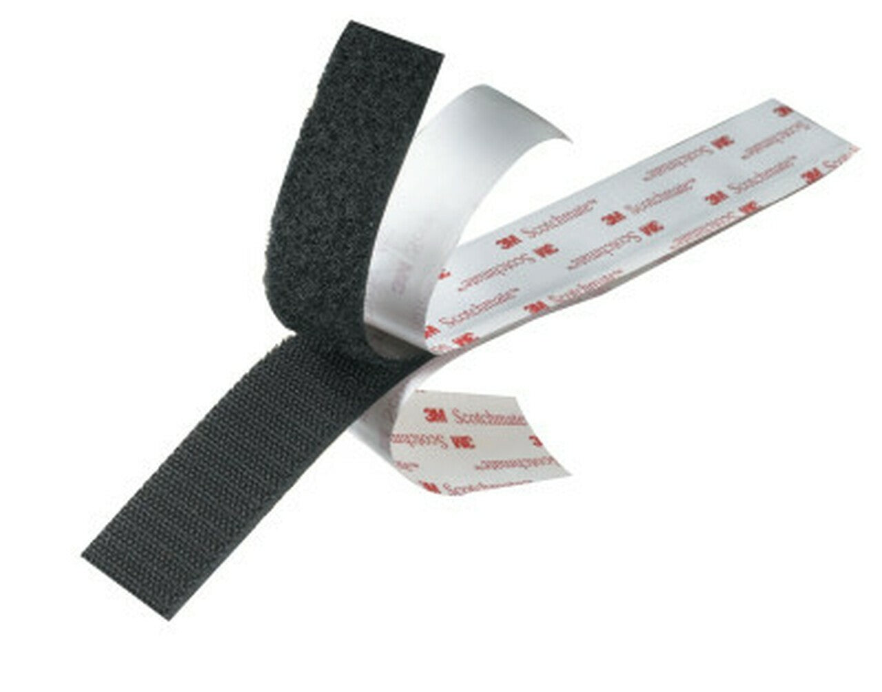 3M  SJ3518FR Black Reclosable Fastener - Loop - 1 in Width x 50 yd Length