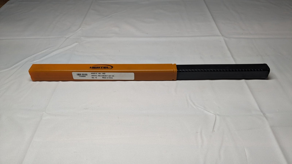 Hertel  Aircraft Extention Drills 5/32"  HSS  12" OAL  *QTY 10*  C.E05.0397