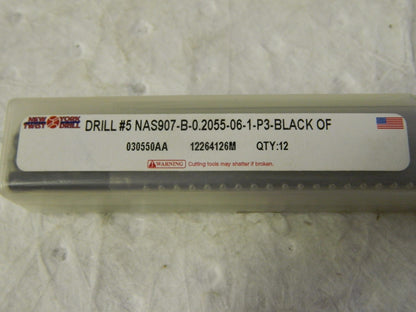 New York Twist Drill #5 NAS 907 Type B Aircraft Extension Drill 12 Pack 11035