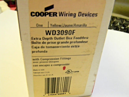 Cooper Wiring Devices 1 Gang Weather Resistant Yellow Outlet Box WD3090F