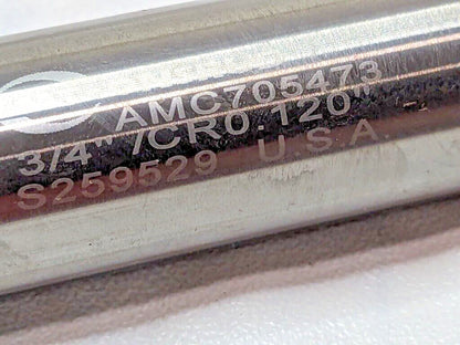LMT ONSRUD Corner Radius End Mill ZRN 0.750" Dia x 0.750" SD 3FL AMC70