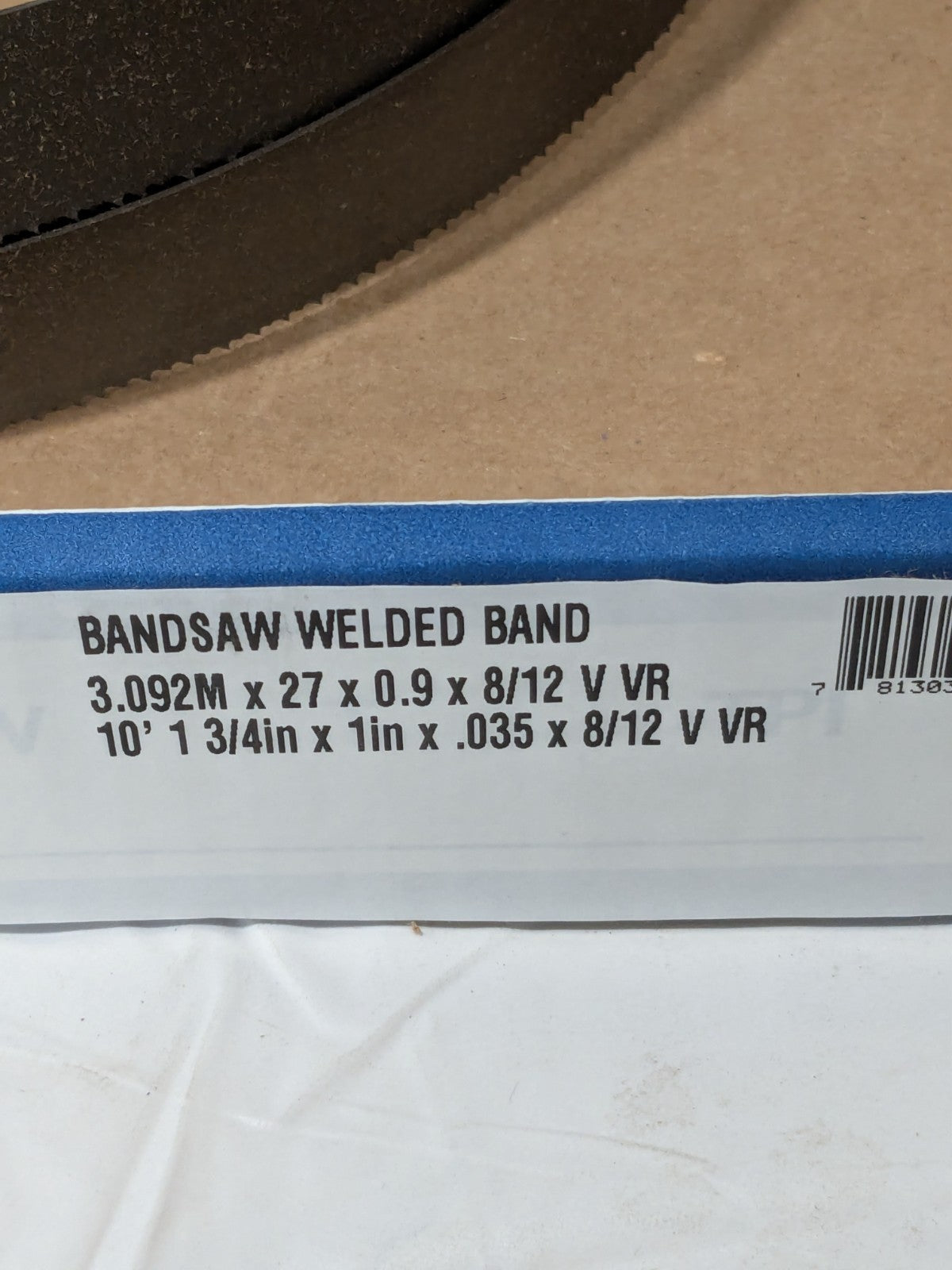 Irwin Welded Bandsaw Blade: 10' 1-3/4 Long x 1" Wide x 8 to 12 TPI 1930939