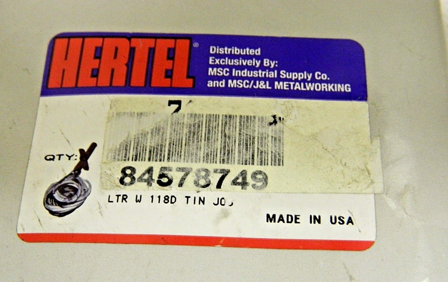 Hertel Jobber Drills 3-3/4" Dia. x  5-1/8" OAL HSS TiN Qty. 6 #84578749