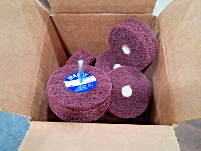 Merit Abrasives Mounted Scrubber Buffing Wheels QTY10 3" Dia 84525385