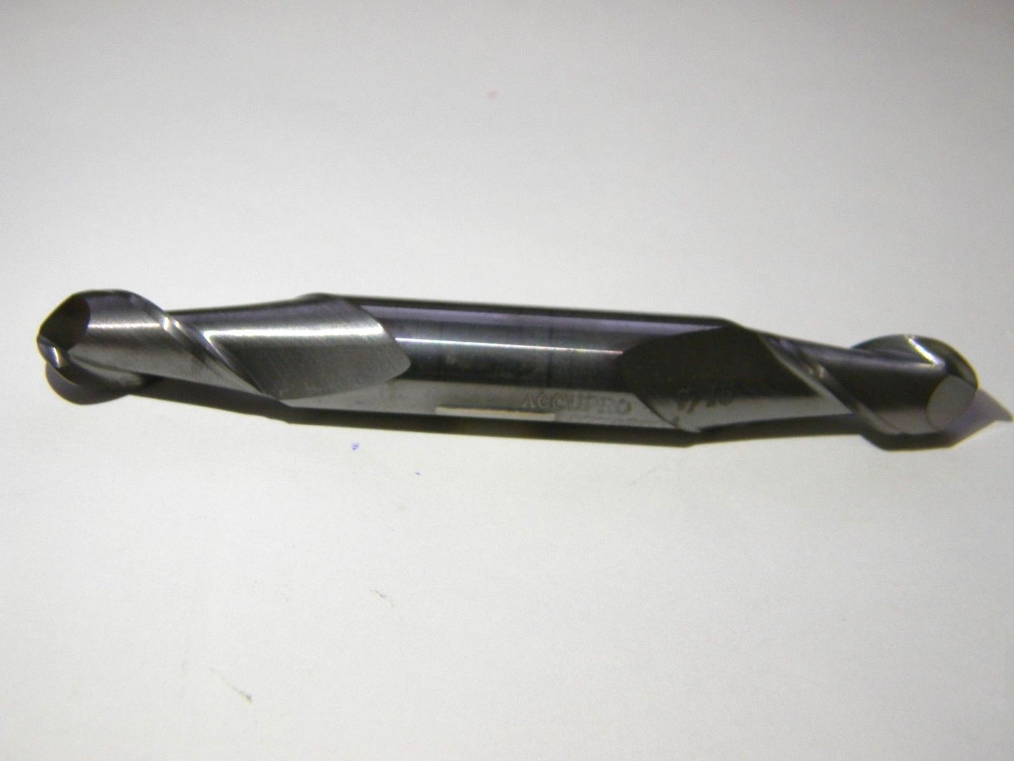 Accupro 7/16" x 1/2" x 7/8" x 4" Carb 2FL Double Ball End Mill  QTY 2  07762834