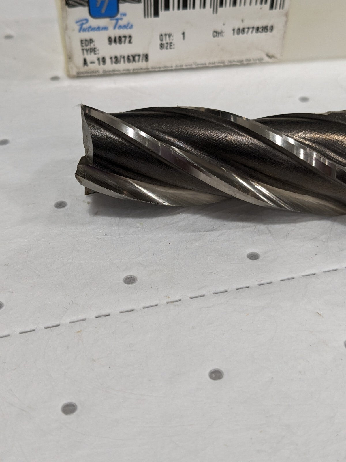 Putnam Square End Mill 13/16" x 7/8" x 1-7/8" x 6-1/8" 4F UC