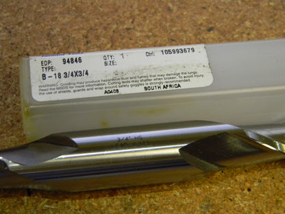 Putnam B-18 3/4" 1-5/16" LOC Double Sided End Mill QTY 2  94846