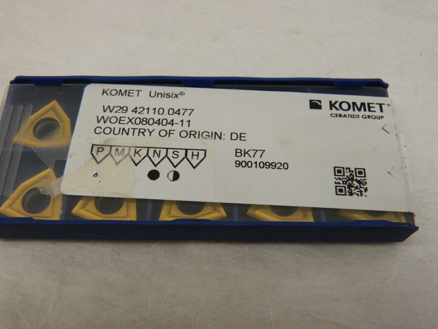 KOMET Woex 080404-11 BK77 Indexable Inserts QTY 10 W29421100477