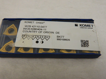 KOMET Woex 080404-11 BK77 Indexable Inserts QTY 10 W29421100477