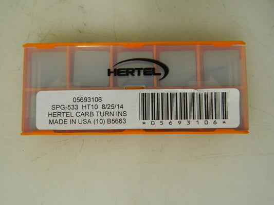 Hertel Carbide Turning Inserts 10 Pack SPG533 Grade HT10 05693106