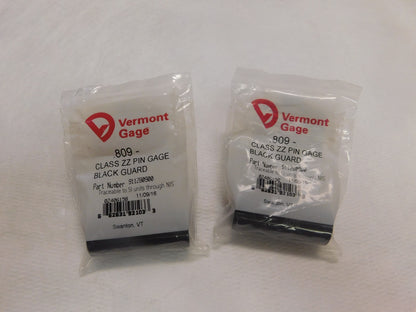 Vermont Gage Steel Minus Plug and Pin Gage 0.809" Class ZZ Lot of 2 #911280