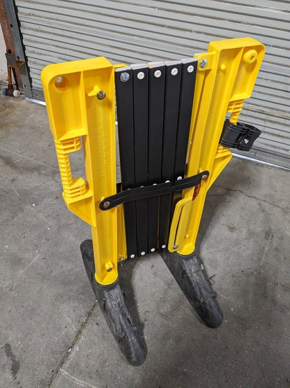 JSP SAFETY Barrier: 39" High Polyethylene Frame Black & Yellow KAZ110-005-330