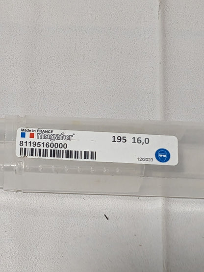 MAGAFOR Spotting Drill: 16 mm Dia, 90 ° Point, 4-17/32" OAL 81195160000
