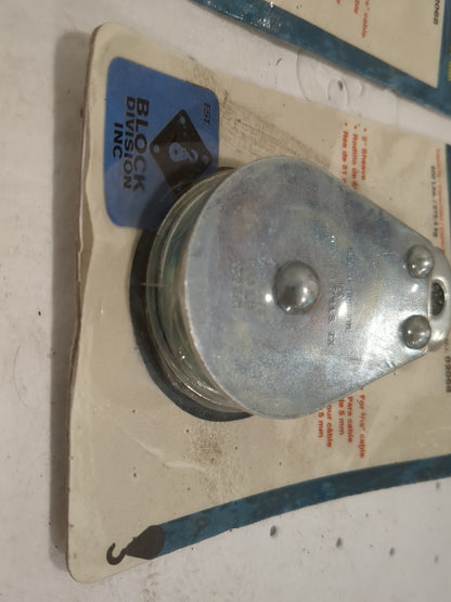 BLOCK DIVISION 2pk of 600 Lbs. Load Limit, Rigid Eye Block Single Sheave 02068-C