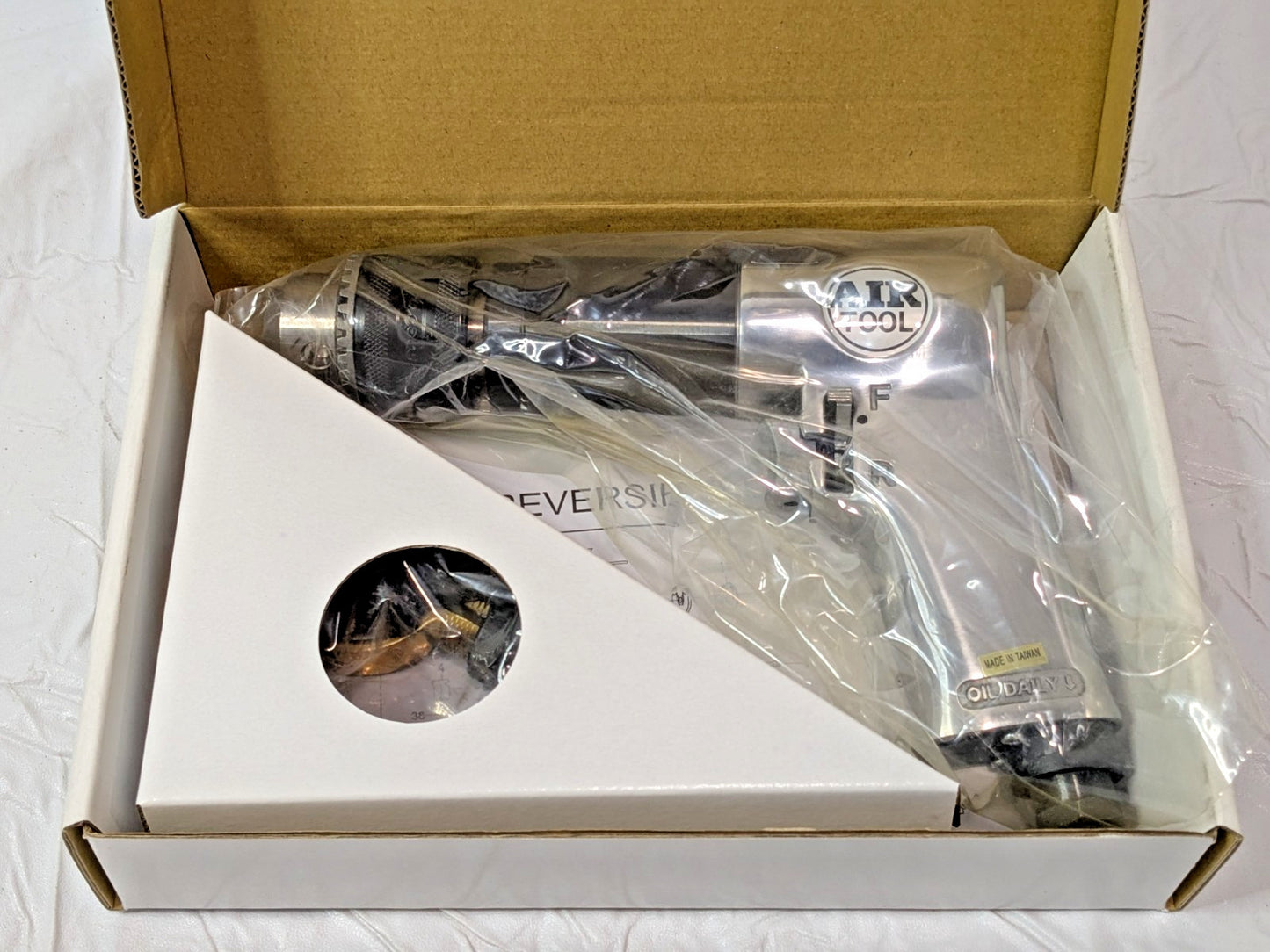 1/2" Pneumatic Reversible Air Drill Pistol Grip 800 RPM SM-704