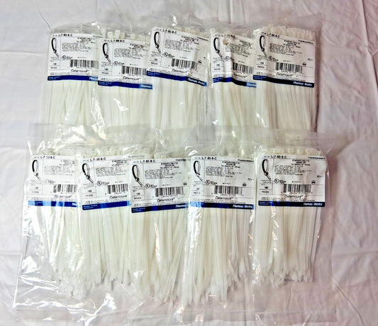 Thomas&Betts Natural Nylon Cable Tie 7.5" 50 LB  QTY 1000 L-7-50-9-C
