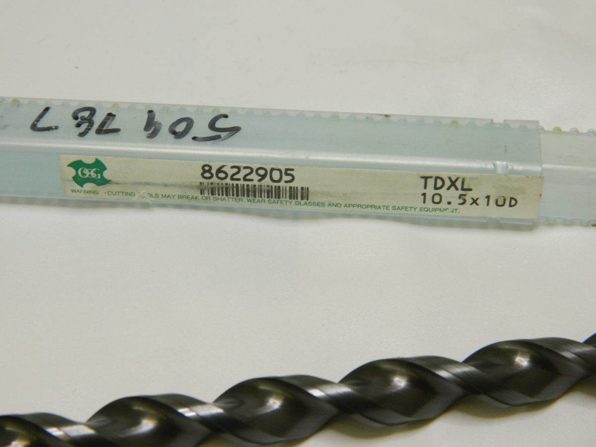 OSG 10.5mm 120° Spiral Flute Cobalt Taper Length Drill Bit 8622905