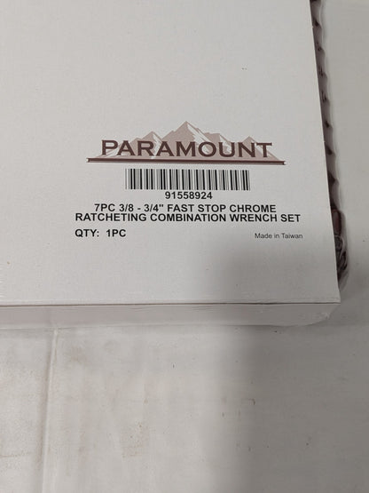 Paramount Reversible Combination Wrench Set: 7 Pc, 3/8 to 3/4" PAR-7PCSB5R-IN