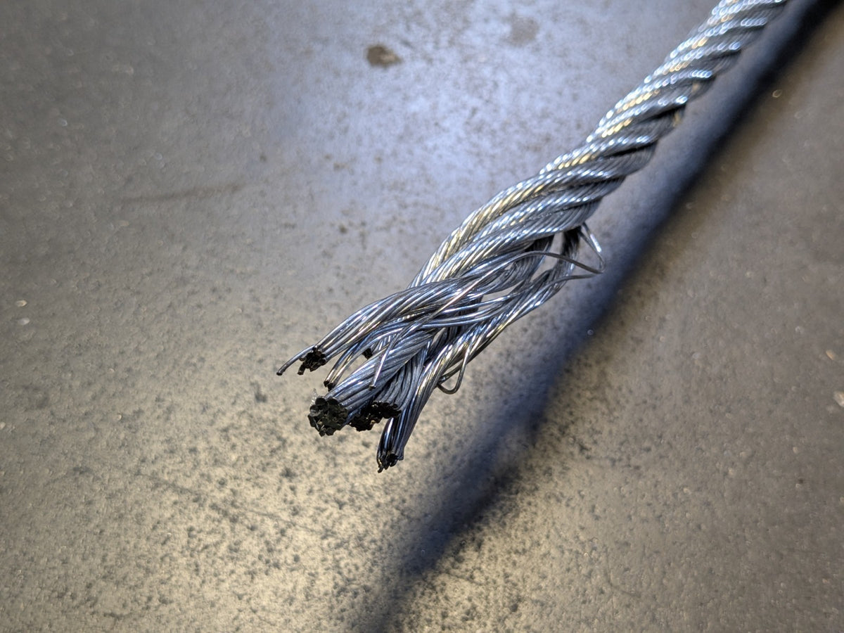 Galvanized Steel Cable Wire Rope 3/8" Diam. 7 x 19 Strand Core 500 Ft. Appr