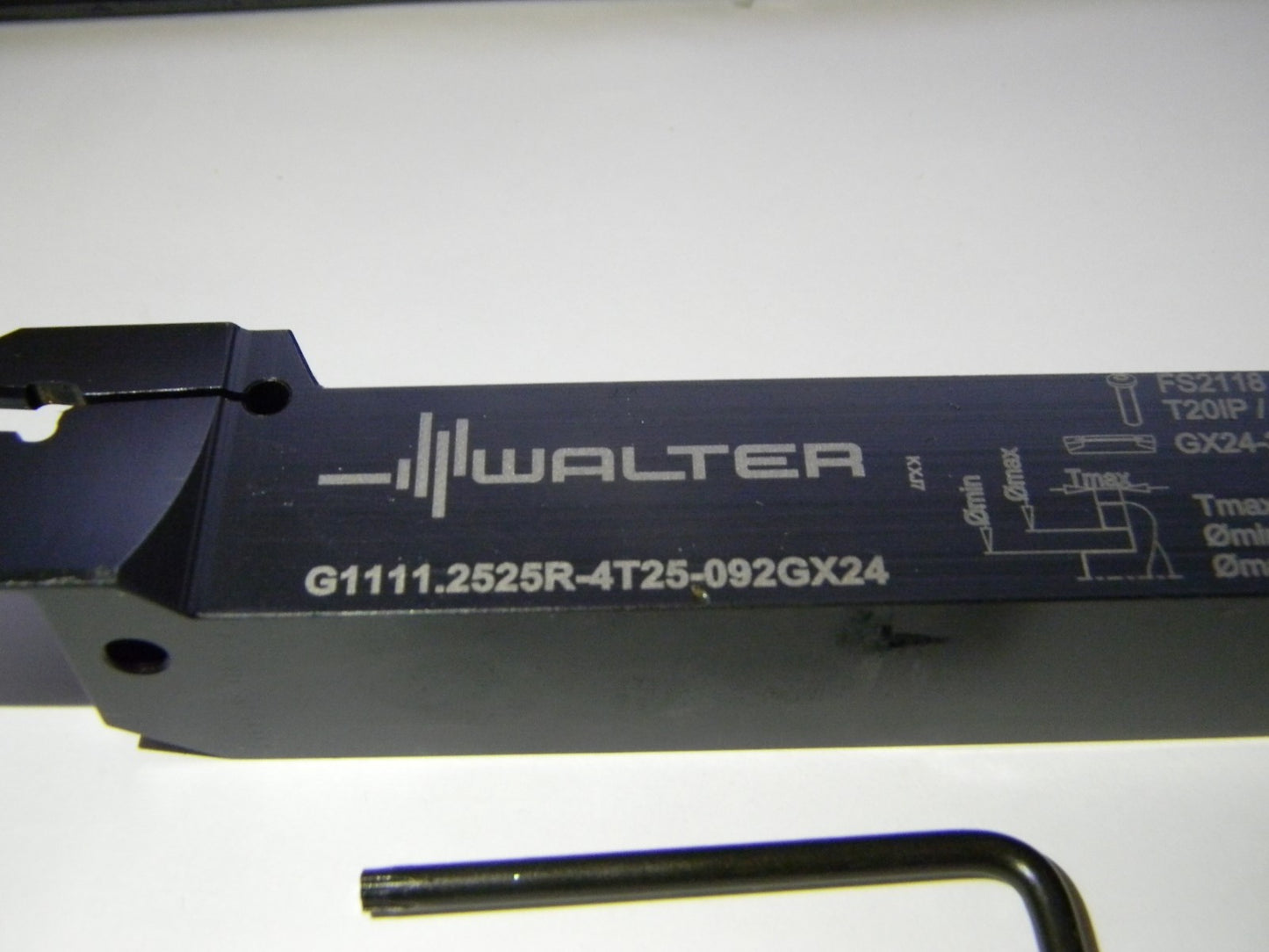 Walter-Valenite External RH Indexable Grooving Toolholder 25mm MAX D  5950359