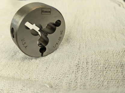 TITAN USA Round Die: 1/4-20, 1-1/2" OD HSS TE80128