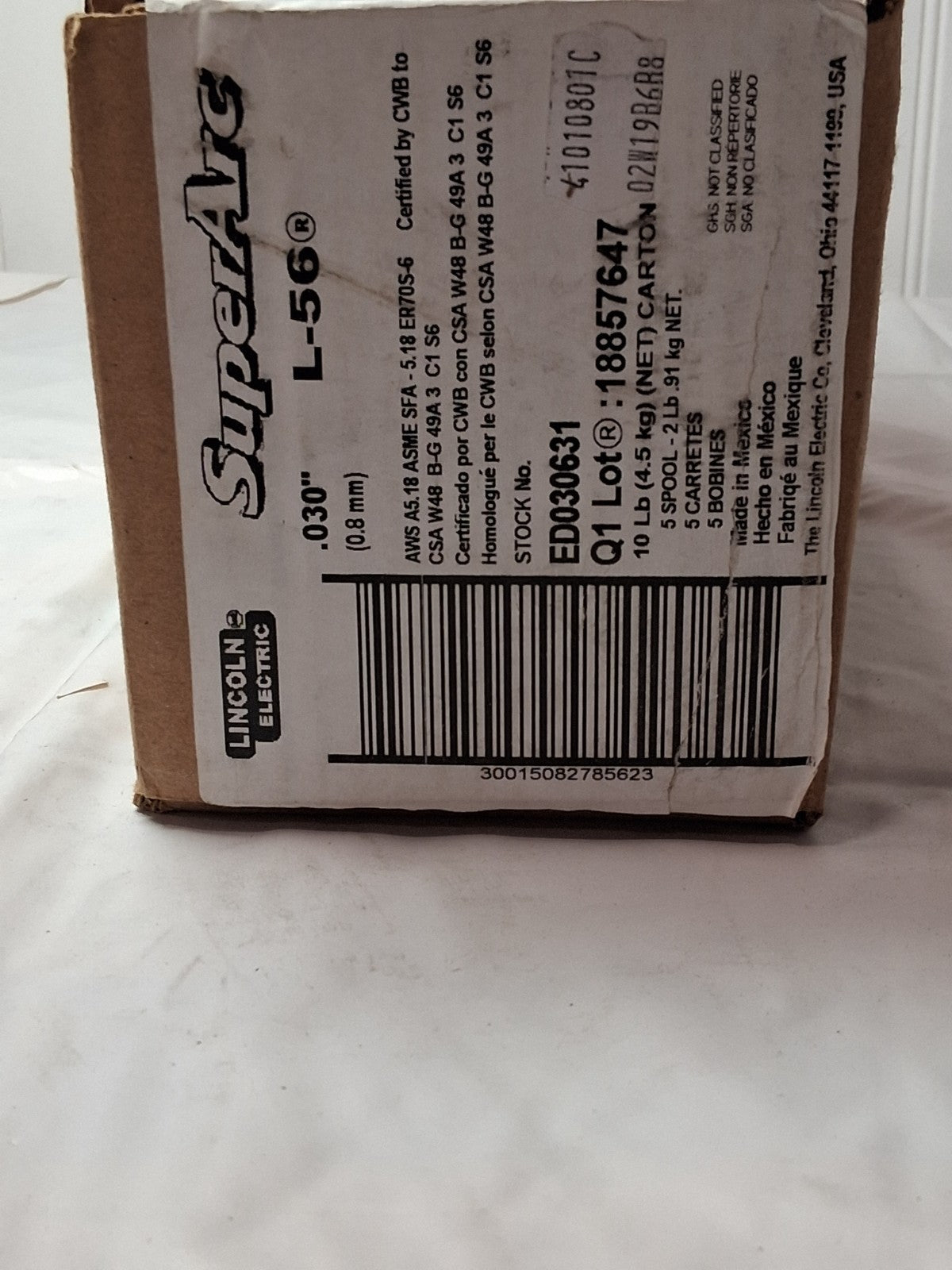 Lincoln Electric MIG Wire SuperArc L-56 .030 DIA 2 LB Spools QTY4 ED030631
