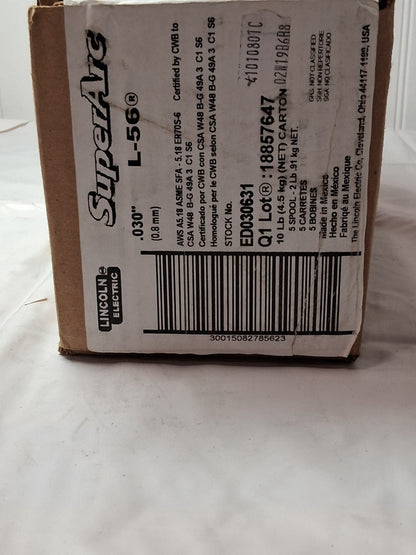 Lincoln Electric MIG Wire SuperArc L-56 .030 DIA 2 LB Spools QTY4 ED030631