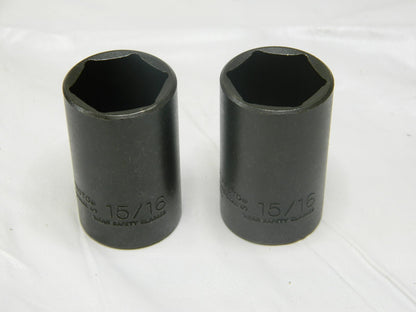 PROTO Impact Socket: 3/8" Drive Size 15/16" 6-Point, 2-7/8" OAL Qty 2 J7730HT