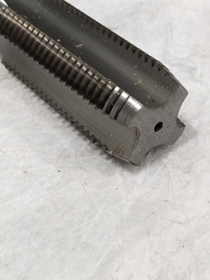 Straight Flute Tap: 1-3/8-8 4 Flute HSS 3" Thread Length, 6-1/16" OAL