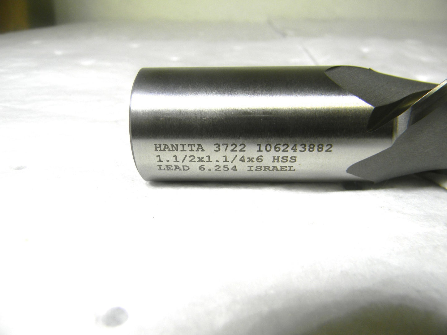 Hanita High Helix End Mill 1/2 x 1-1/4 x 6 x 8-1/2 HSS 372238009
