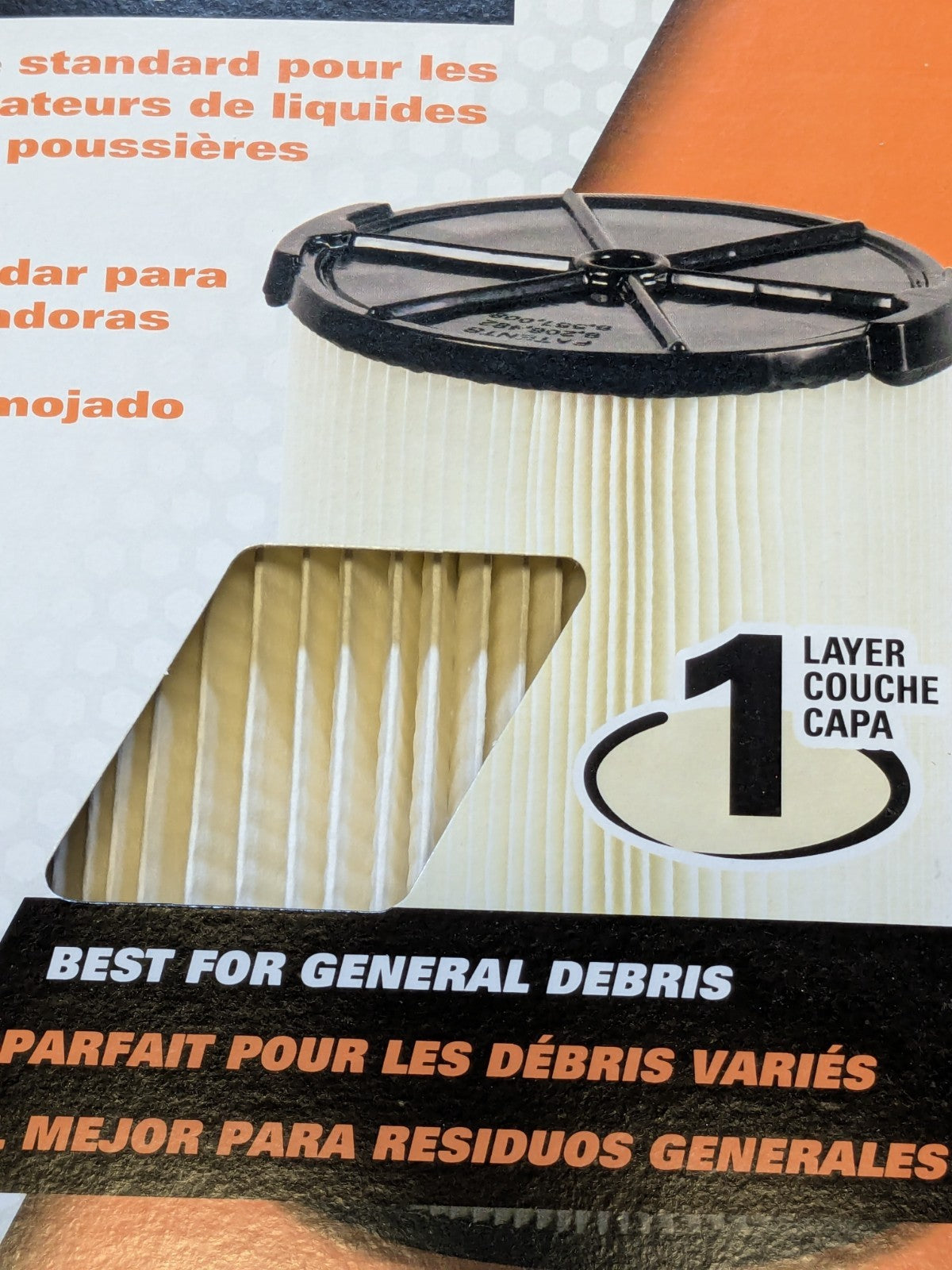 RIDGID 1-Layer Cartridge Filter VF4000 Wet Dry Vacuums Qty 12 72947