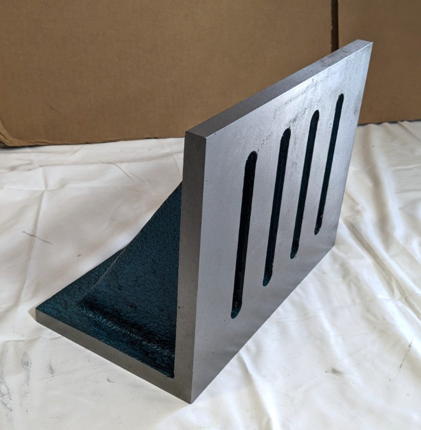 Webbed Angle Plate 10" W x 6" D x 8" H  Partially Machined Cast Iron  418-4545