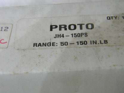 Proto Preset Torque Wrench 50 to 150 In/Lb, 6" OAL JH4-150PS