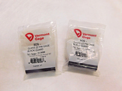 Vermont Gage Steel Minus Plug and Pin Gage 0.809" Class ZZ Lot of 2 #911280