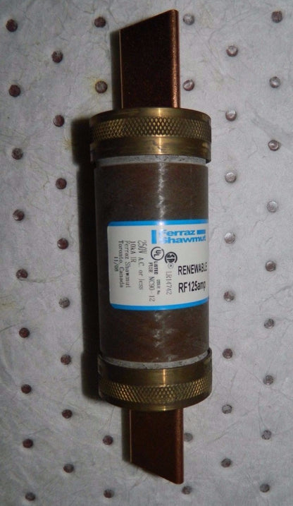 Ferraz Shawmut Fast Acting Renewable Fuse 250 VAC 125A #RF125