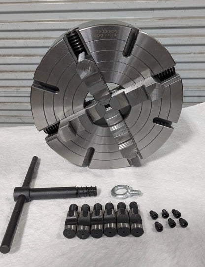 12" Independent 4 Jaw Lathe Chuck   D1-6 Mounting   3.74" Through Hole  429-4126