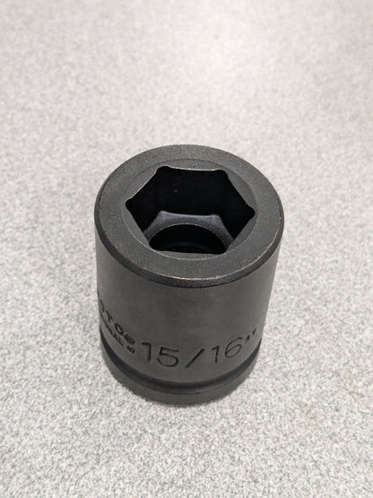 Proto Impact Socket: 3/4" Drive, 15/16" Socket, Hex Drive J07515
