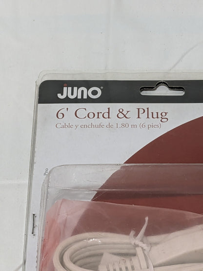 Juno Lighting 6’ Cord And Plug Connector 3-Wire White ULH-CP-WH