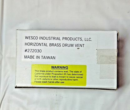 Wesco Horizontal Brass Drum Vent 2in NPT FM Approved 1 PC 272030